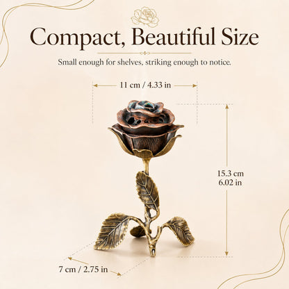 🔥LAST DAY 50% OFF - 🌹💕Vintage Rose Incense Burner – Elegant Metal Incense Holder for Home Décor & Meditation