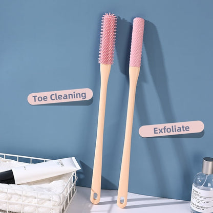 🦶 Long-Handle Silicone Foot Cleaning Brush – Easy Shower Foot Scrubber