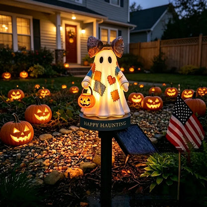 TODAY'S SPECIAL OFFER-50% OFF🎃 Solar Lighted Vintage Patchwork Ghost Garden Light