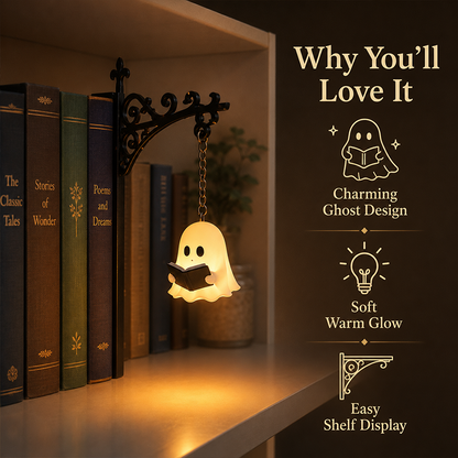 🔥Summer Sale 49% OFF🔥Cozy Reading Ghost Bookshelf Lamp