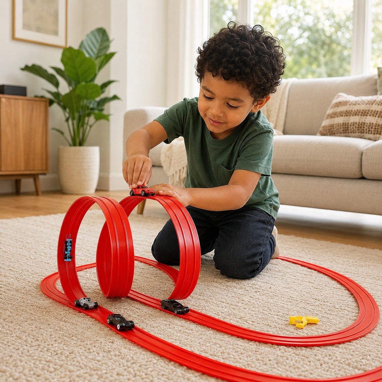Kids' Flexible Suction Cup Race Track Set