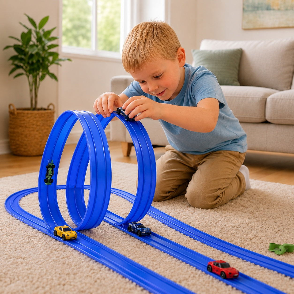 Kids' Flexible Suction Cup Race Track Set