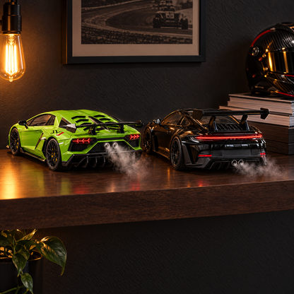 🎁Last day 49% off|🏎️💨 Track-Inspired Sports Car Display Model – Exhaust Mist Effect Collector Decor