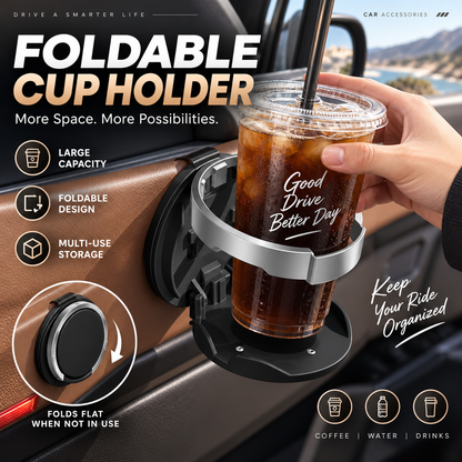 🚗 Foldable Car Door Cup Holder – Extra Drink Space, Less Clutter