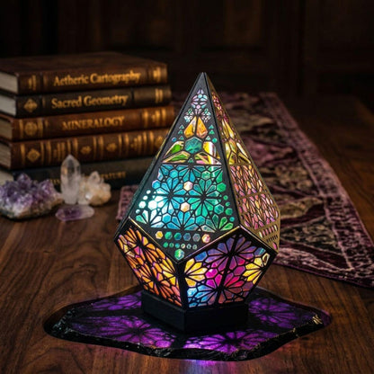 Wooden Bohemian LED Projection Table Lamp(USB Plug‑in)