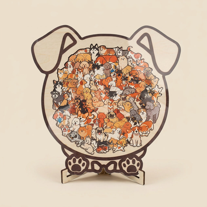 🔥LAST DAY 50% OFF 🛍️135-Piece Morandi-Colored Cat Shaped Wooden Jigsaw Puzzle
