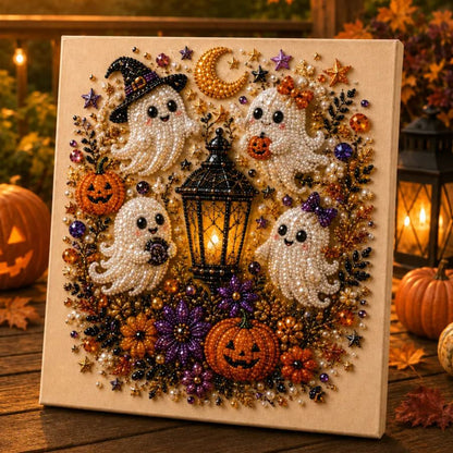 👻✨ Halloween Pearl Art DIY Kit – 3D Spooky Fall Craft & Home Decor