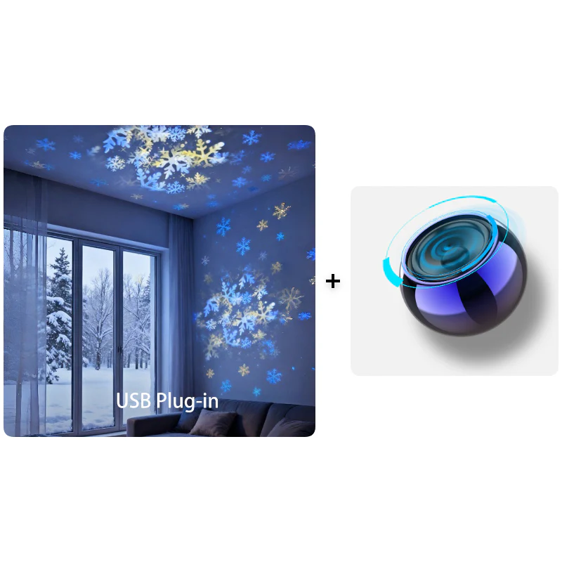 ✨ Rotating LED Projector with Dynamic Lighting Effect – 🌀💞 Transform Your Space with Colorful Lights!