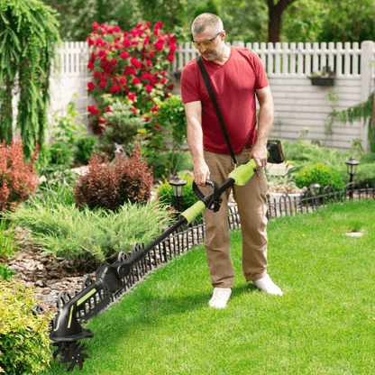 Multifunctional 2-in-1 Cordless Tiller & Cultivator with Telescopic Pole