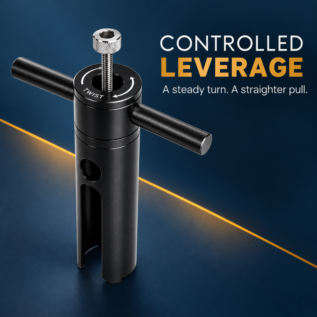 T-handle for controlled leverage while removing a shower cartridge