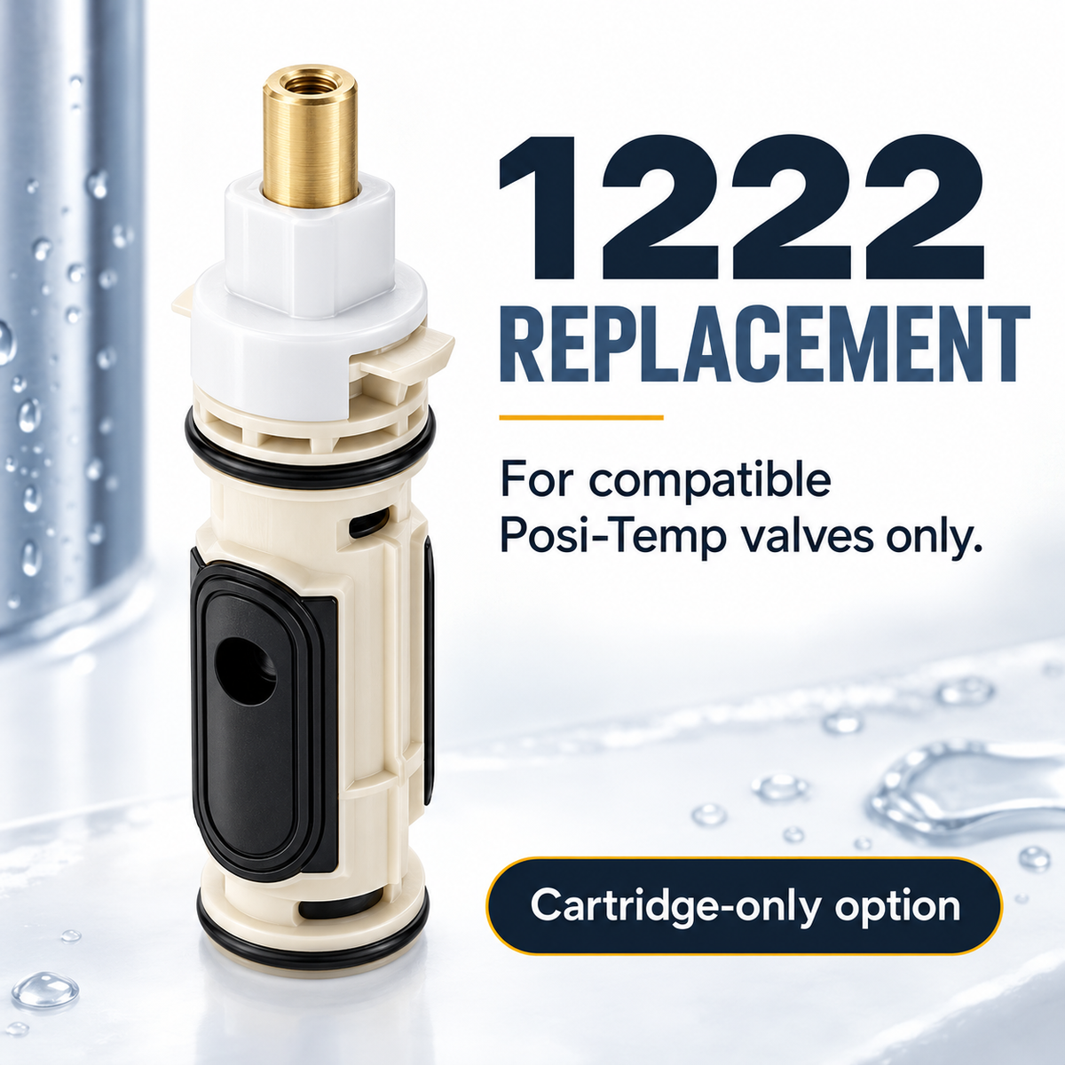 1222-compatible replacement shower cartridge option