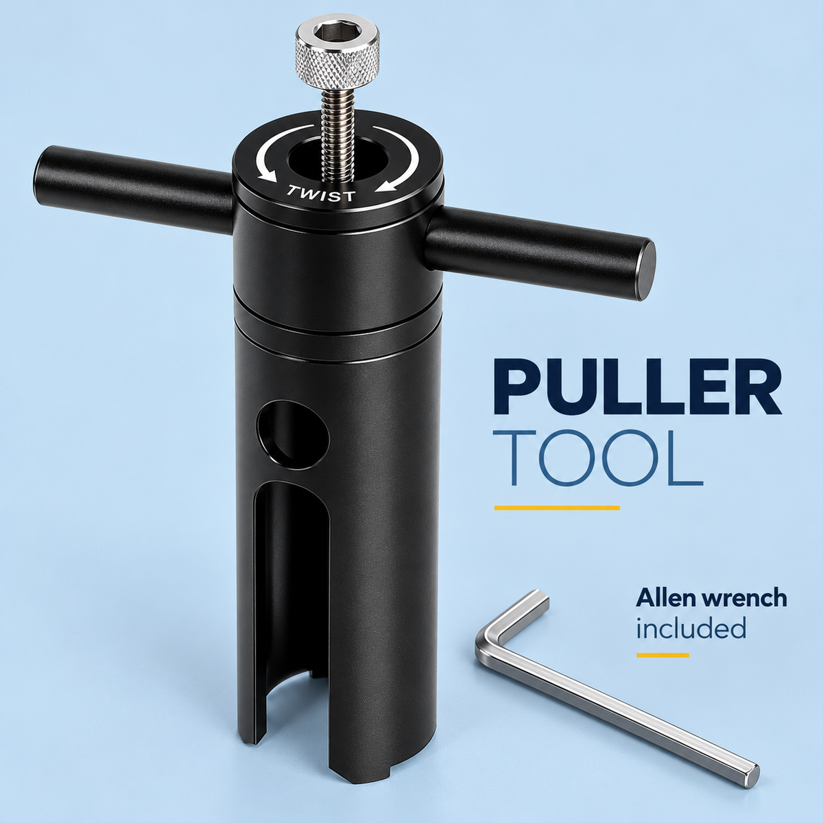 Cartridge puller tool option with Allen wrench