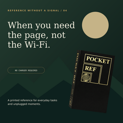 Pocket Ref 4th Edition printed book for offline use