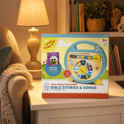 🎁Bible Stories and Songs: Portable Electronic Player with 11 Books