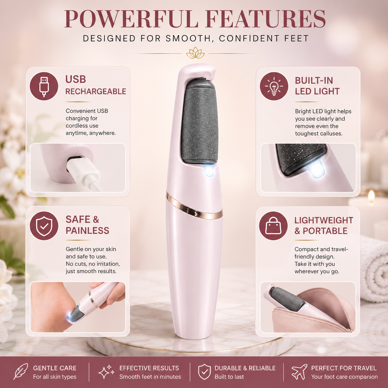 🔥Flash Sale: 50% OFF🎁Rechargeable Electric Foot File Callus Remover with LED Display
