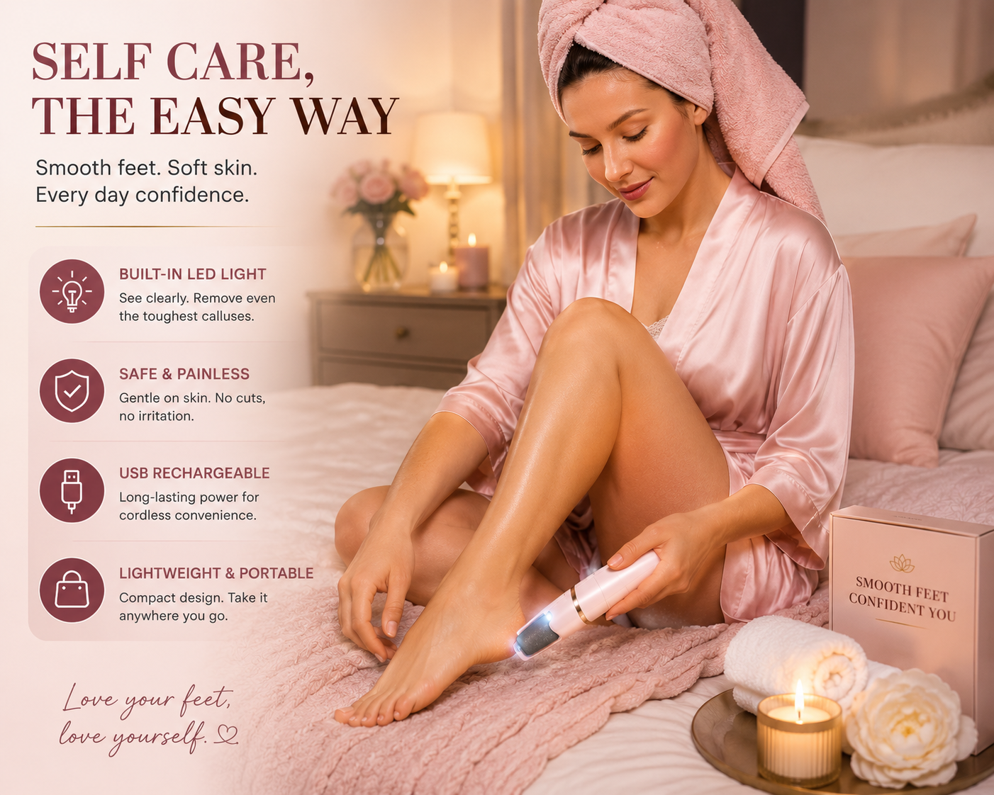 🔥Flash Sale: 50% OFF🎁Rechargeable Electric Foot File Callus Remover with LED Display