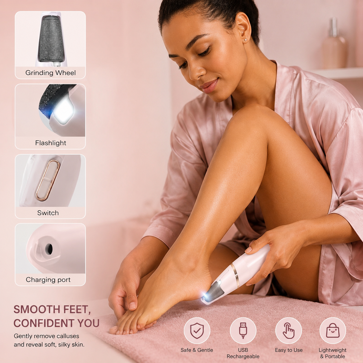 🔥Flash Sale: 50% OFF🎁Rechargeable Electric Foot File Callus Remover with LED Display
