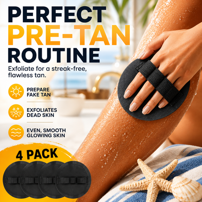 4 PCS Soft Rubber Shower Scrubber for Gentle Exfoliation & Deep Cleansing
