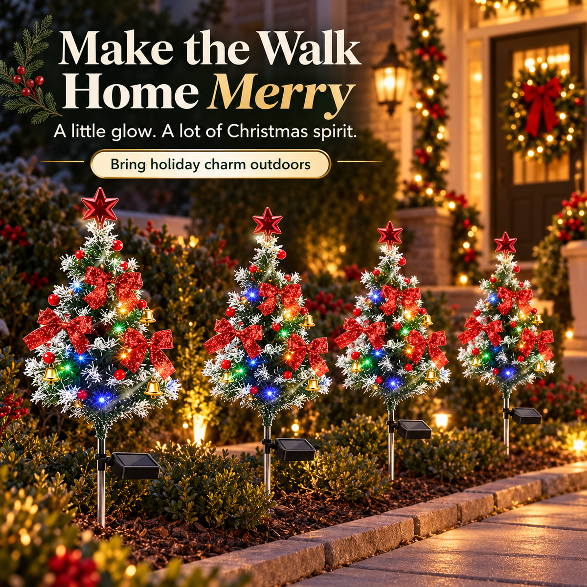 Christmas garden scene