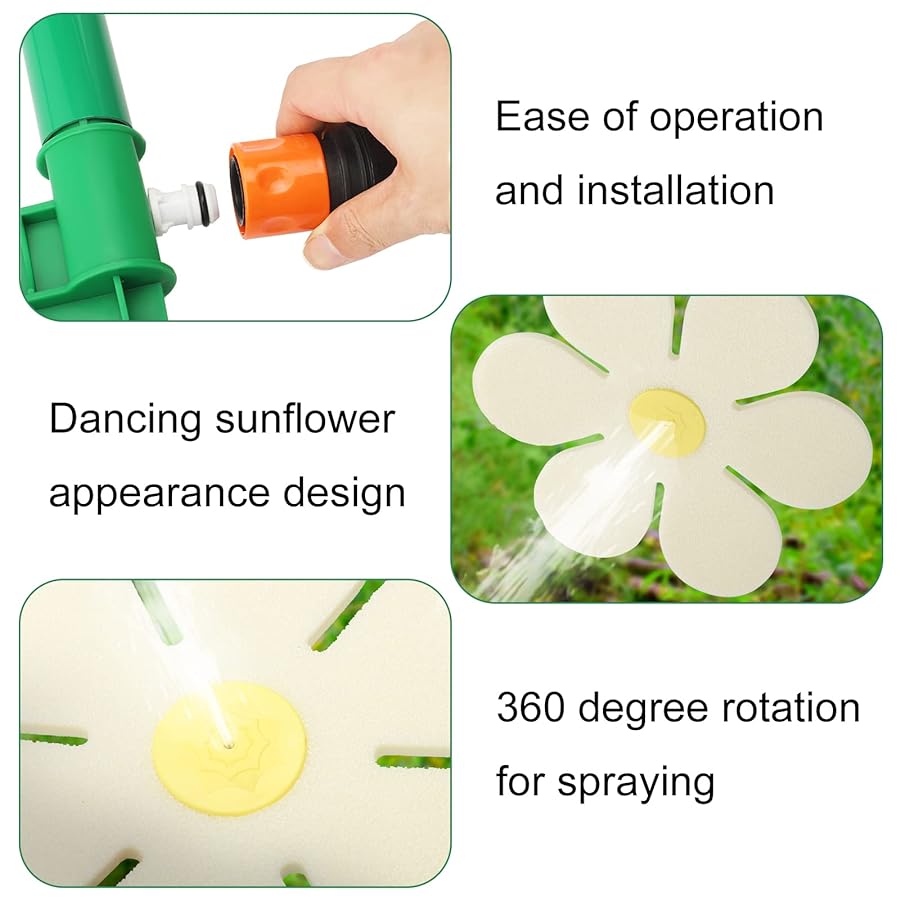 🔥Daisy Garden Sprinkler – Dancing Water Sprinkler for Kids, Pets & Lawns