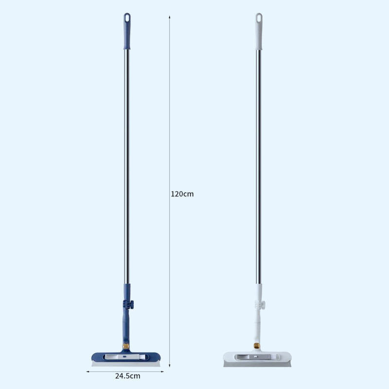 Blue and white long reach window cleaners with 120 centimeter length and 24.5 centimeter cleaning head