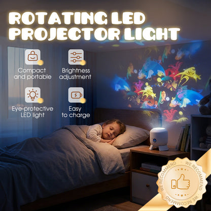 ✨ Rotating LED Projector with Dynamic Lighting Effect – 🌀💞 Transform Your Space with Colorful Lights!