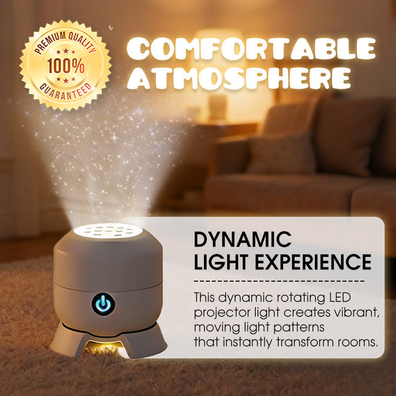 ✨ Rotating LED Projector with Dynamic Lighting Effect – 🌀💞 Transform Your Space with Colorful Lights!