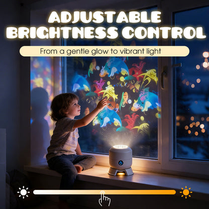 ✨ Rotating LED Projector with Dynamic Lighting Effect – 🌀💞 Transform Your Space with Colorful Lights!