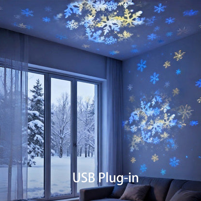 ✨ Rotating LED Projector with Dynamic Lighting Effect – 🌀💞 Transform Your Space with Colorful Lights!