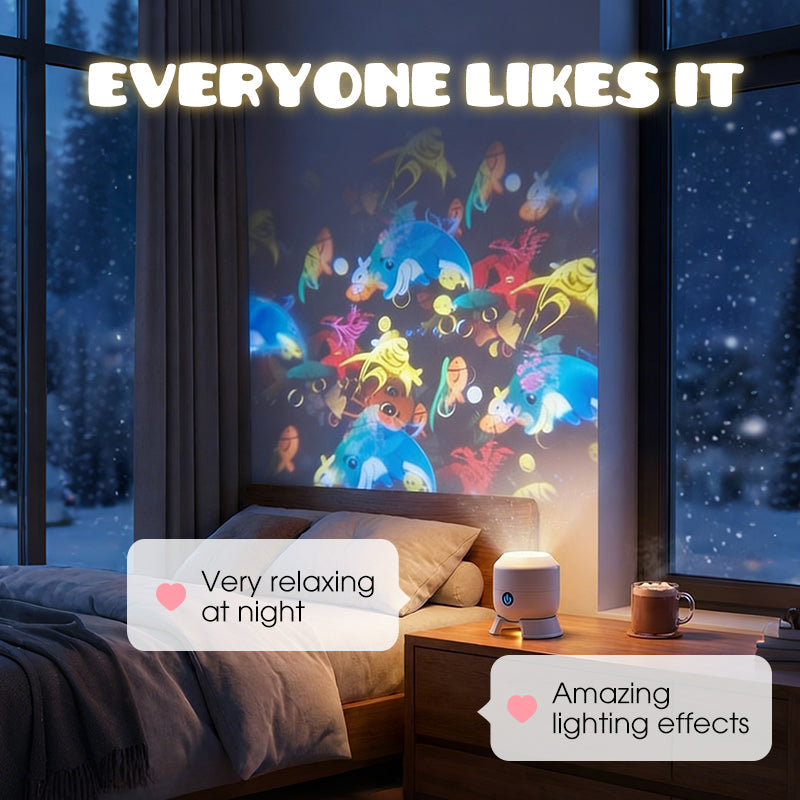 ✨ Rotating LED Projector with Dynamic Lighting Effect – 🌀💞 Transform Your Space with Colorful Lights!