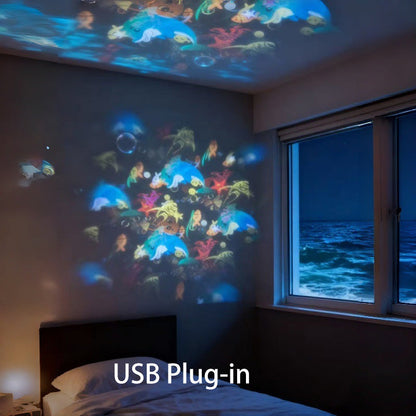 ✨ Rotating LED Projector with Dynamic Lighting Effect – 🌀💞 Transform Your Space with Colorful Lights!
