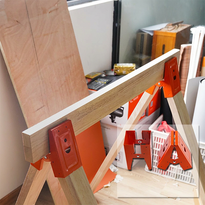 🛠️ 55% OFF NOW! 🔩 Heavy-Duty Sawhorse Bracket with Down Clamp – Galvanized steel, foldable & secure locking – perfect for job sites, workshops or DIY projects 🛠️