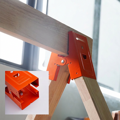 🛠️ 55% OFF NOW! 🔩 Heavy-Duty Sawhorse Bracket with Down Clamp – Galvanized steel, foldable & secure locking – perfect for job sites, workshops or DIY projects 🛠️