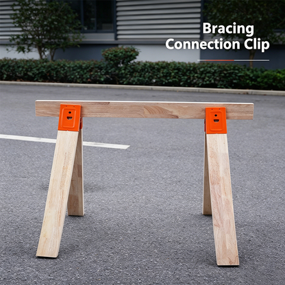 🛠️ 55% OFF NOW! 🔩 Heavy-Duty Sawhorse Bracket with Down Clamp – Galvanized steel, foldable & secure locking – perfect for job sites, workshops or DIY projects 🛠️