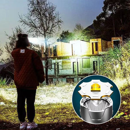 Portable Waterproof Smart LED Headlamp – Outdoor Fishing Essential, Motion Sensor, USB Charging. Hands-Free & Reliable!