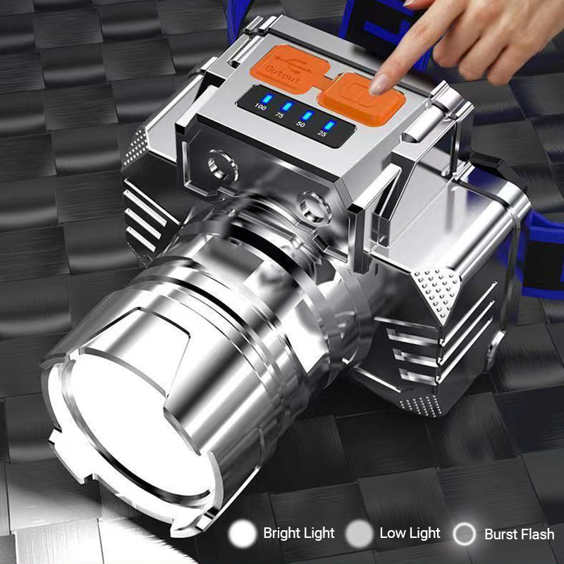 Portable Waterproof Smart LED Headlamp – Outdoor Fishing Essential, Motion Sensor, USB Charging. Hands-Free & Reliable!