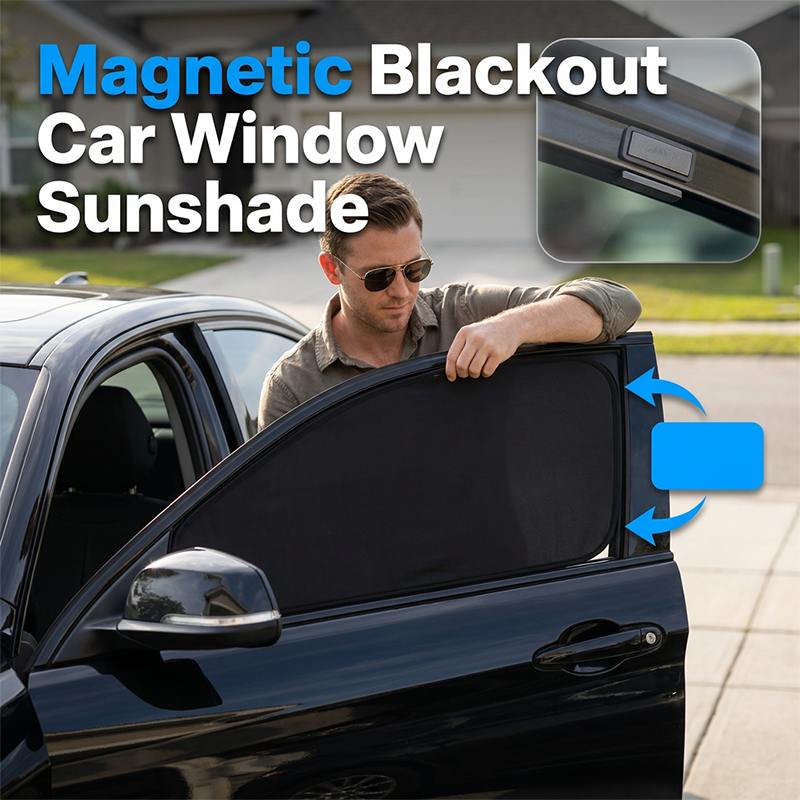 🔥Magnetic Blackout Car Window Sunshade|Instant Privacy, Cooler Comfort & Sun Protection in Seconds