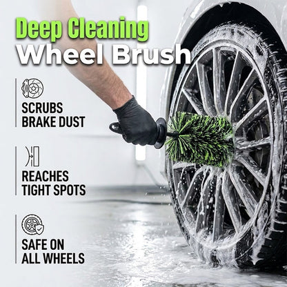 🔥❗️Buy 2  Get 1 Free 🧼Wheel Barrel Cleaning Brush – Deep Reach Microfiber for Rims, Calipers & Engine Bay – Scratch-Free Soft Bristles, Ergonomic Grip + Knuckle Guard – Includes Storage Box