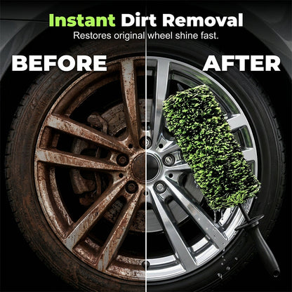 🔥❗️Buy 2  Get 1 Free 🧼Wheel Barrel Cleaning Brush – Deep Reach Microfiber for Rims, Calipers & Engine Bay – Scratch-Free Soft Bristles, Ergonomic Grip + Knuckle Guard – Includes Storage Box