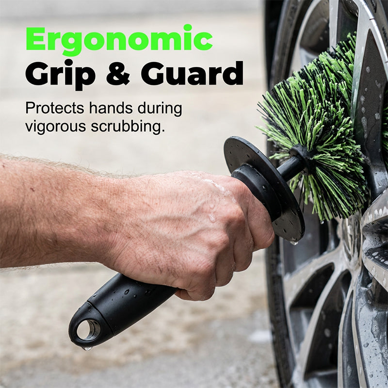 🔥❗️Buy 2  Get 1 Free 🧼Wheel Barrel Cleaning Brush – Deep Reach Microfiber for Rims, Calipers & Engine Bay – Scratch-Free Soft Bristles, Ergonomic Grip + Knuckle Guard – Includes Storage Box