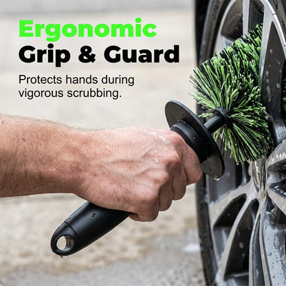 🔥❗️Buy 2  Get 1 Free 🧼Wheel Barrel Cleaning Brush – Deep Reach Microfiber for Rims, Calipers & Engine Bay – Scratch-Free Soft Bristles, Ergonomic Grip + Knuckle Guard – Includes Storage Box