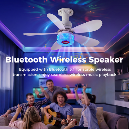 🌀  49% OFF! ✨ 3-in-1 Ceiling Fan with Light & Bluetooth – RGB, Quiet, Smart 💡