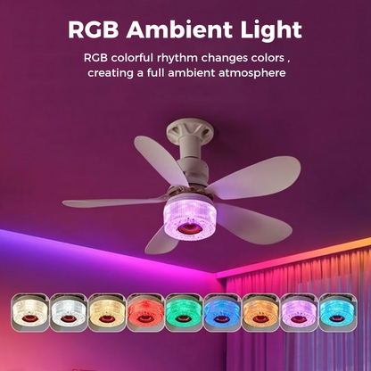 🌀  49% OFF! ✨ 3-in-1 Ceiling Fan with Light & Bluetooth – RGB, Quiet, Smart 💡