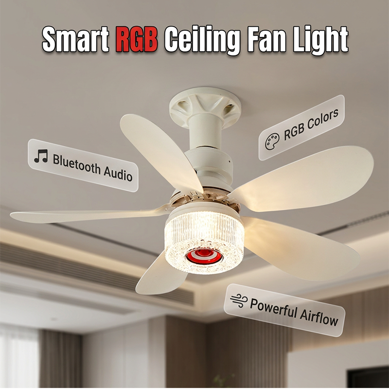 🌀  49% OFF! ✨ 3-in-1 Ceiling Fan with Light & Bluetooth – RGB, Quiet, Smart 💡