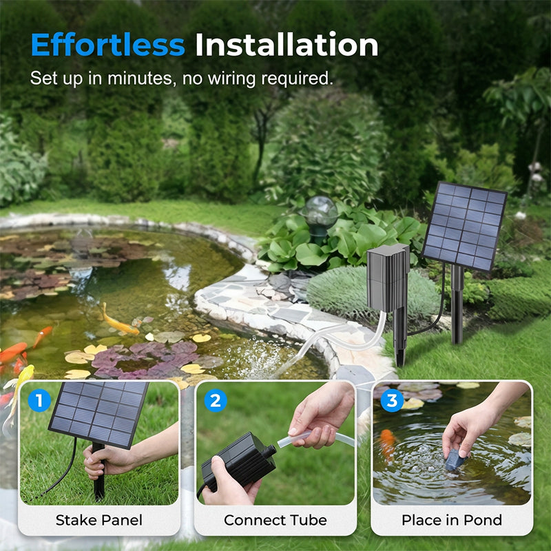 📢📢50% OFF !! ⏰Solar Pond Aerator with Air Pump