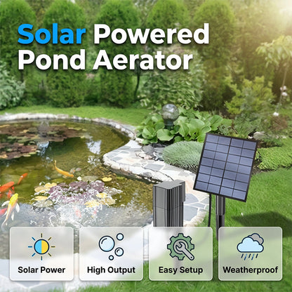 📢📢50% OFF !! ⏰Solar Pond Aerator with Air Pump