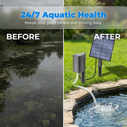 📢📢50% OFF !! ⏰Solar Pond Aerator with Air Pump