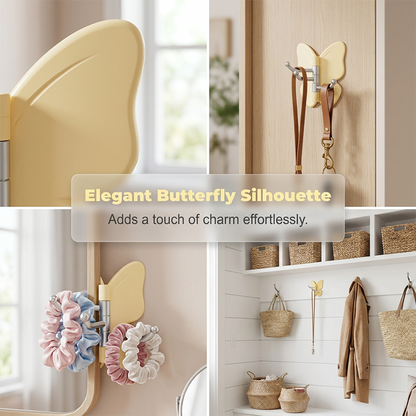 🦋Rotatable Butterfly Hook – Cute Drill-Free Storage For Small Spaces