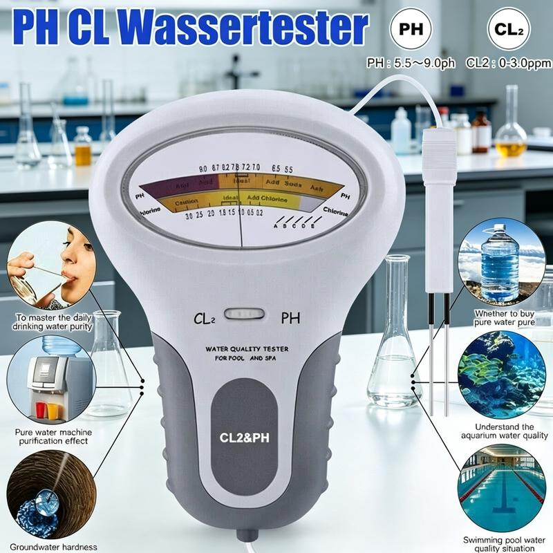 🔬💧PH & Cl2 Chlorine Tester – 50% OFF! Precise Measurement of PH & Chlorine in Pool – Simple, Fast, Reliable. 🔥🏊