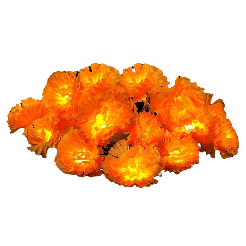 🏵️Marigold String Lights – Warm Orange LED Garland for Halloween & Fall Decor
